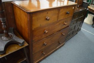 A Victorian mahogany chest of drawers.