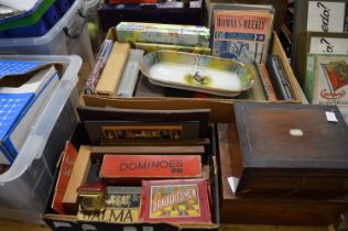 Various toys, games, wooden boxes, books etc.