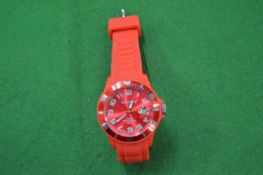 A colourful Avalanche wristwatch.