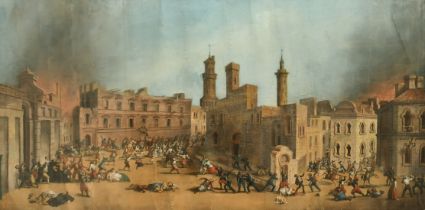 Late 18th Century Continental School, a monumental scene of European and North African figures