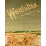 English School, Circa 1950, a large oil on canvas advertising poster for Weetabix 'The Whole-Wheat