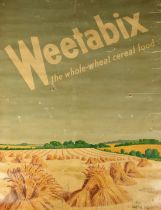 English School, Circa 1950, a large oil on canvas advertising poster for Weetabix 'The Whole-Wheat