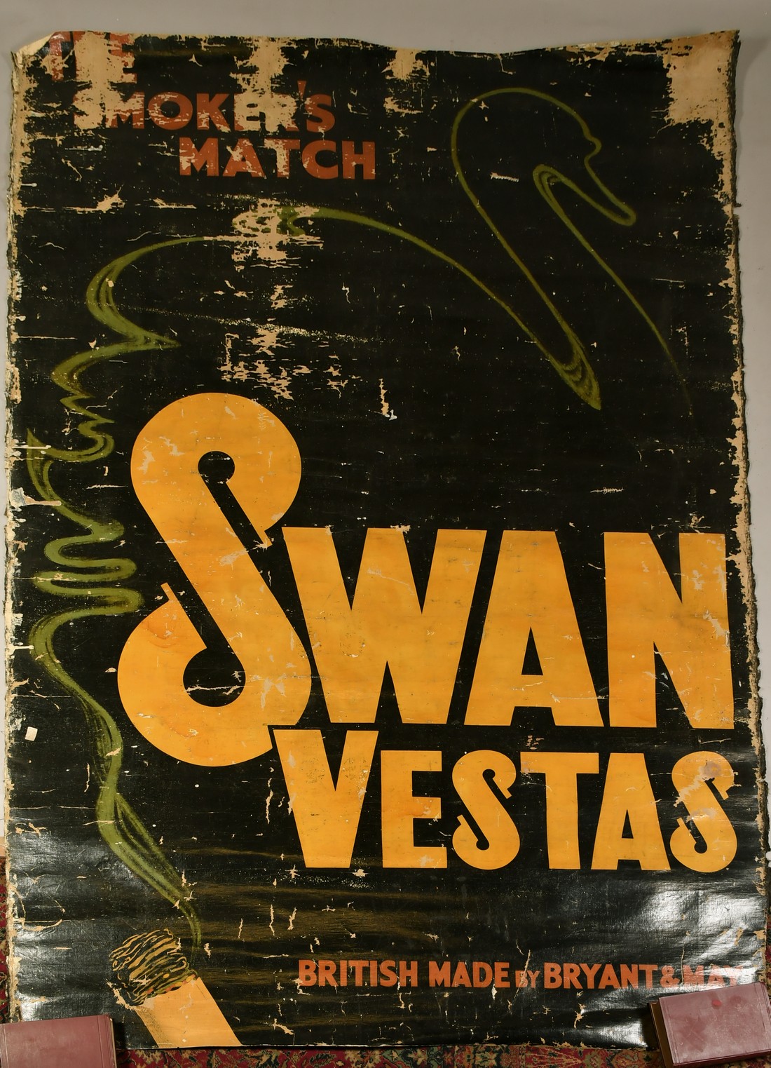 English School, Circa 1950, a large oil on canvas advertising poster for 'Swan Vestas' a Bryant - Image 2 of 2