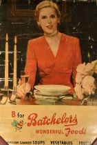 English School, Circa 1950, a large oil on canvas Batchelors Soup advertising poster, 92" x 70" (234