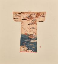 Early to Mid-20th Century Chinese School, a fine study of a design for a court robe, watercolour and