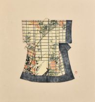 Early to Mid-20th Century Chinese School, a fine study of a design for a court robe, watercolour and