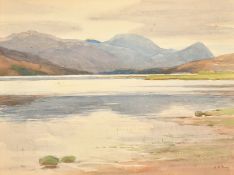 Leonard Marlborough Powell, Circa 1912, Scottish Lochs, both signed, each 10.5" x 14" (27 x 36cm),