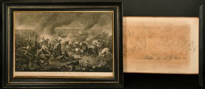 A Pair of Early 19th Century engravings of the Battle of Waterloo, engraved by H. R. Cook and John