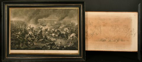 A Pair of Early 19th Century engravings of the Battle of Waterloo, engraved by H. R. Cook and John