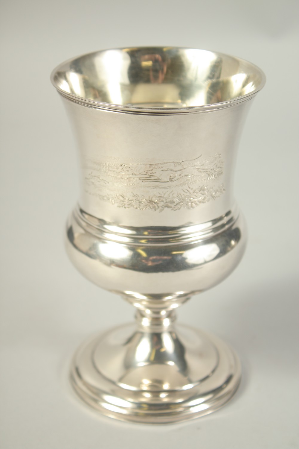 A GEORGE III SILVER HARE COURSING GOBLET. Edinburgh 1817. - Image 2 of 5