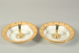 A PAIR OF PINEAPPLE STANDS. Circa. 1830.