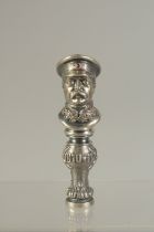 A RUSSIAN SILVER DIAMOND SET DESK SEAL, dated 1870-11. Mark 88 and Faberge. 7cms long.