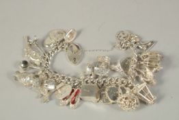 A GOOD SILVER CHARM BRACELET weight: 4gms.