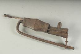 AN EARLY IRON LOCK. 11ins long.