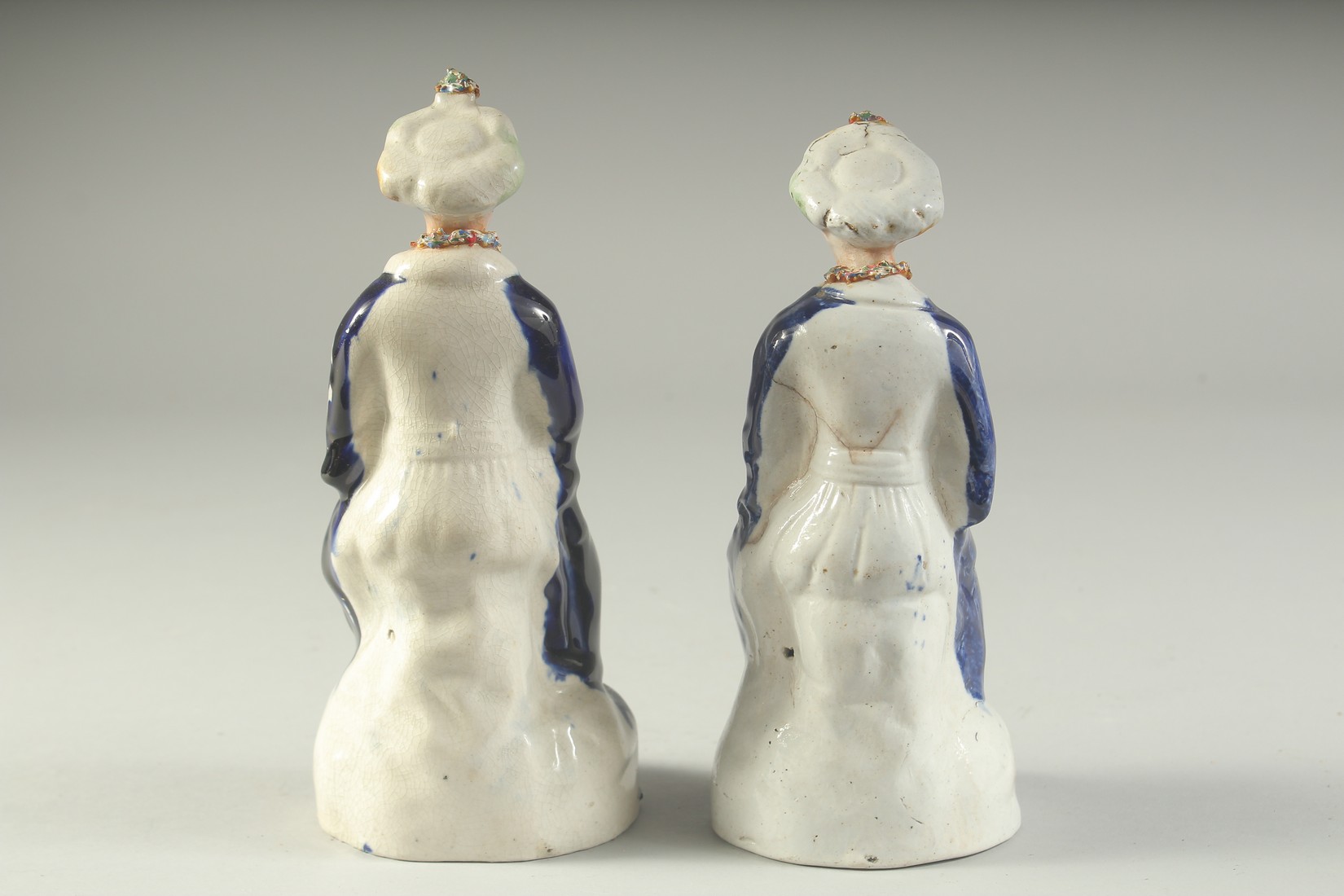 A PAIR OF STAFFORDSHIRE FIGURES OF TURKS. 7.5ins high. - Image 3 of 5