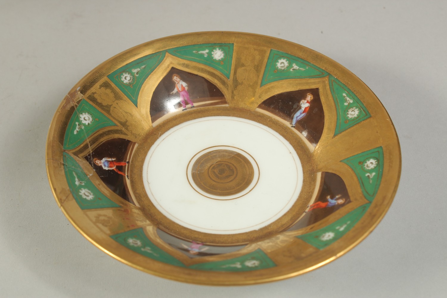 A FRENCH DARTE CABINET COFFEE CUP AND SAUCER, painted with children and animals, printed DARTE - Image 6 of 7