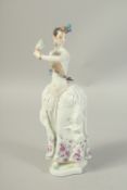 A MEISSEN FIGURE OF A SPAINISH DANCER by Paul Scheurich. Date mark for 1978. 27cm high. Cross swords