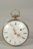 A GOOD 18TH CENTURY FRENCH EROTIC POCKET WATCH by BORDER , GENEVA with verge movement, the back