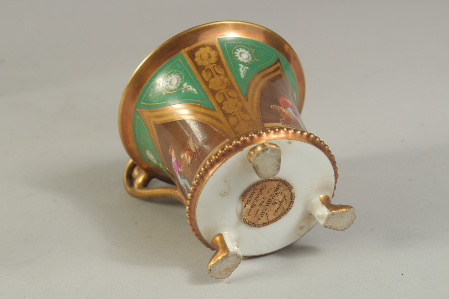 A FRENCH DARTE CABINET COFFEE CUP AND SAUCER, painted with children and animals, printed DARTE - Image 4 of 7