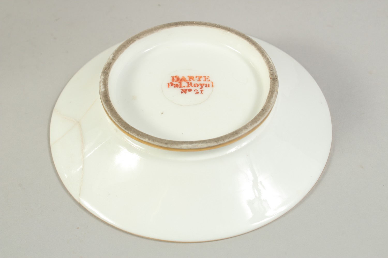 A FRENCH DARTE CABINET COFFEE CUP AND SAUCER, painted with children and animals, printed DARTE - Image 7 of 7