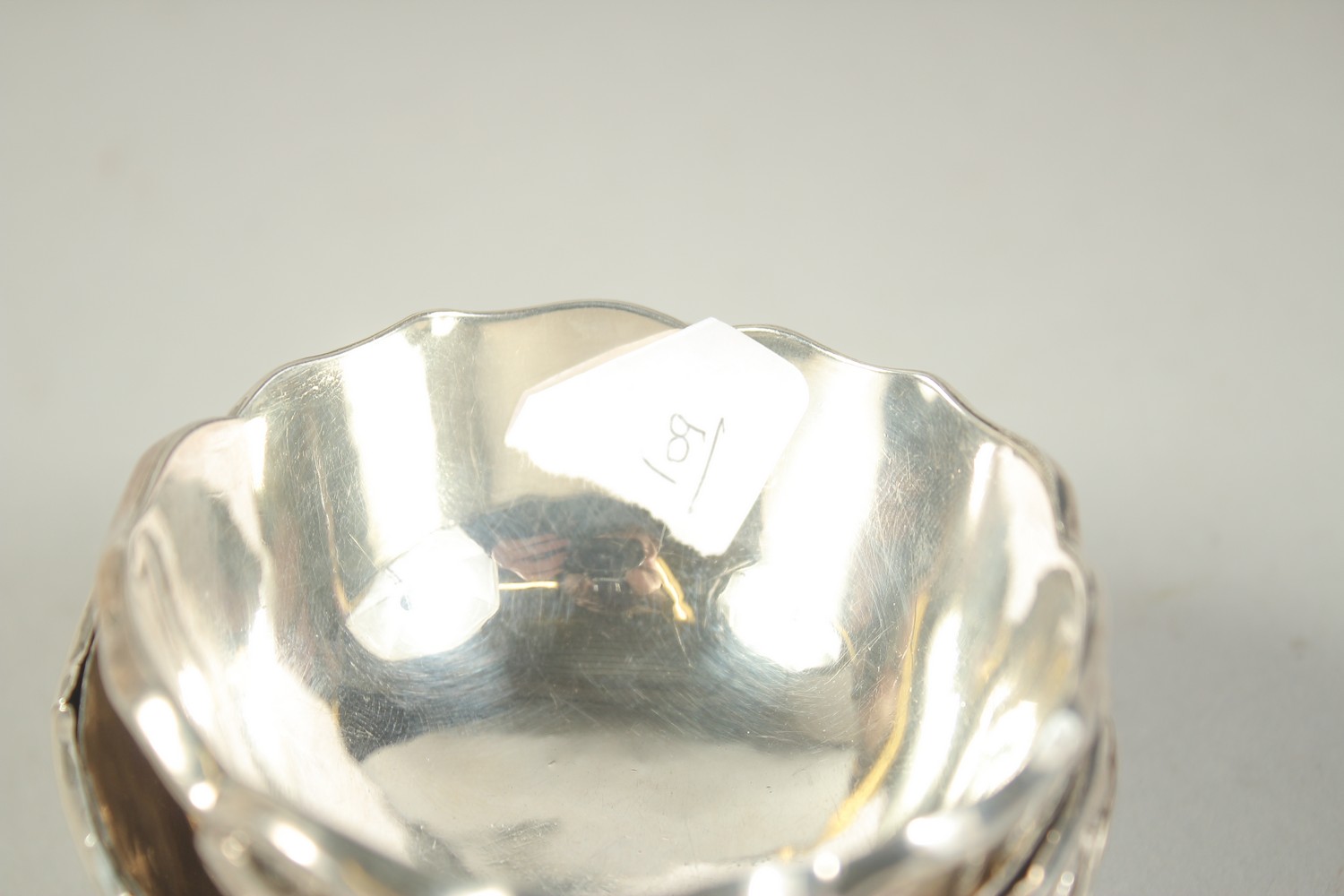 TWO SMALL CHINESE SLIVER CIRCULAR BOWLS. 3ins diameter. - Image 8 of 8