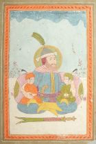 AN 18TH CENTURY INDIAN DECCANI MINIATURE PAINTING, depicting imam Ali and his two sons Hassan and