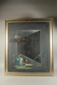 RAFA AL-NASIRI (1940-2013) IRAQ, ABSTRACT COMPOSITION, oil on canvass, signed, framed, 97cm x 84cm