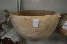 A large Holy Land terracotta bowl circa 3200-2800bc.