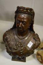 A good bronze bust of Queen Victoria.