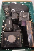 Early box cameras etc by Voigtlander, Rolleiflex etc.
