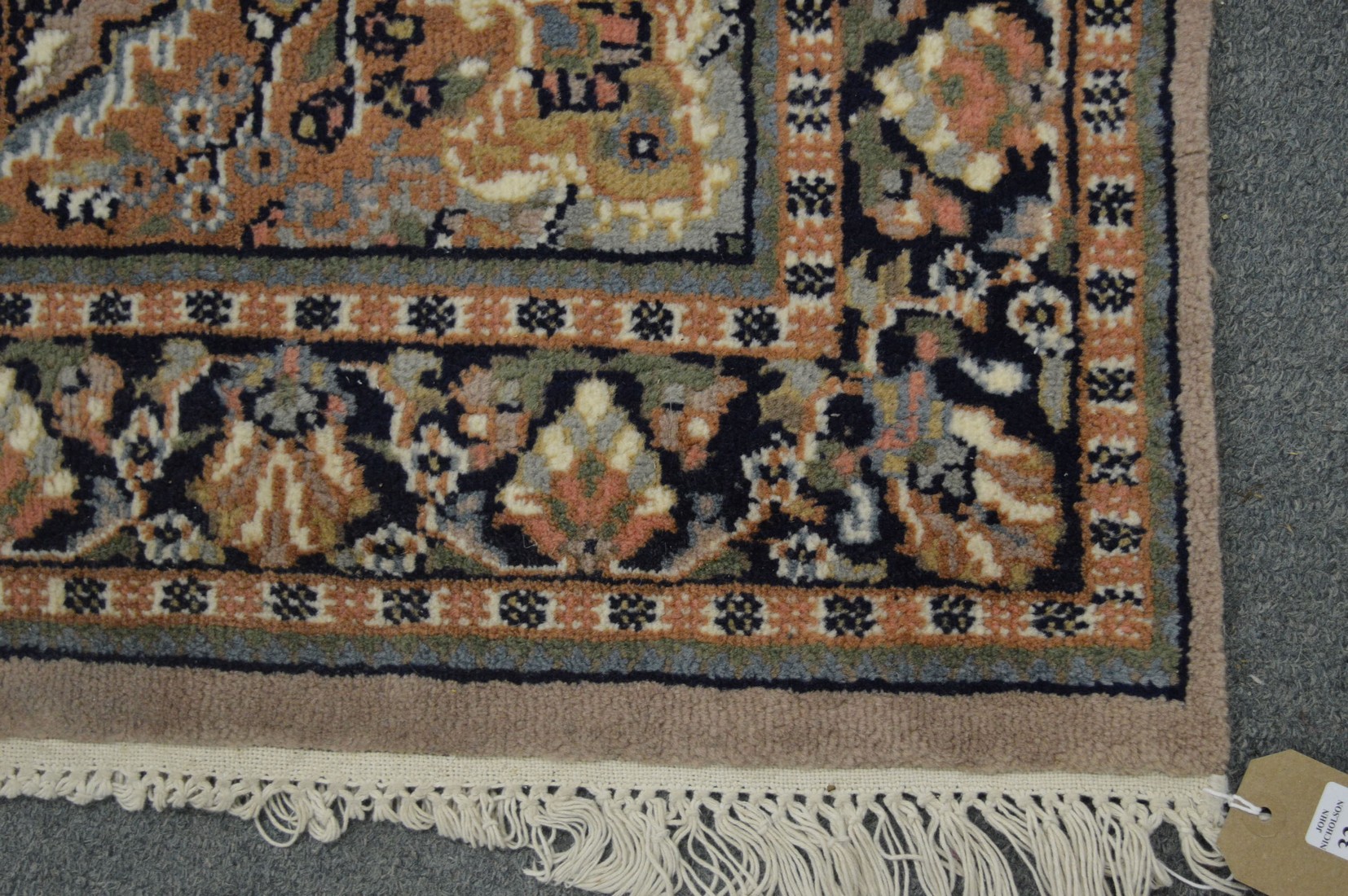 A small Persian style rug, grey ground with floral decoration 160cm x 90cm. - Image 2 of 3