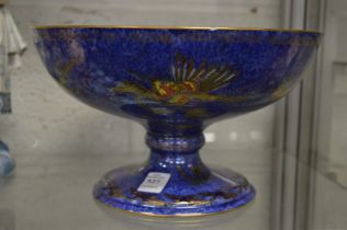 A large Wedgwood lustre ware pedestal bowl (foot rim repaired).