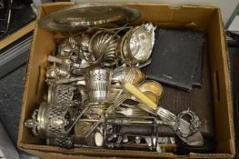 Box of plated wares.