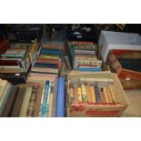 A large quantity of books.