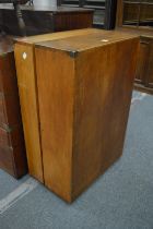 An unusual oak folding/travelling bookcase.