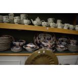 Large quantity of Masons Ironstone Imari pattern dinnerware to include a large tureen cover and