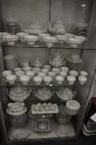 A comprehensive Hutschenreuther Sylvia pattern dinner service with numerous accessories (see website