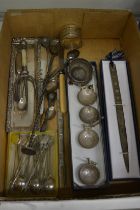 Small items of silverware and plated items to include letter opener.