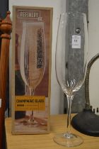 A Champagne glass to hold an entire bottle of Champagne complete with original box.