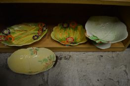 A quantity of Carlton ware leaf shaped dishes.