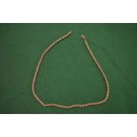 A 9ct gold rope twist necklace.