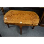 An Eastern inlaid olive wood occasional table.