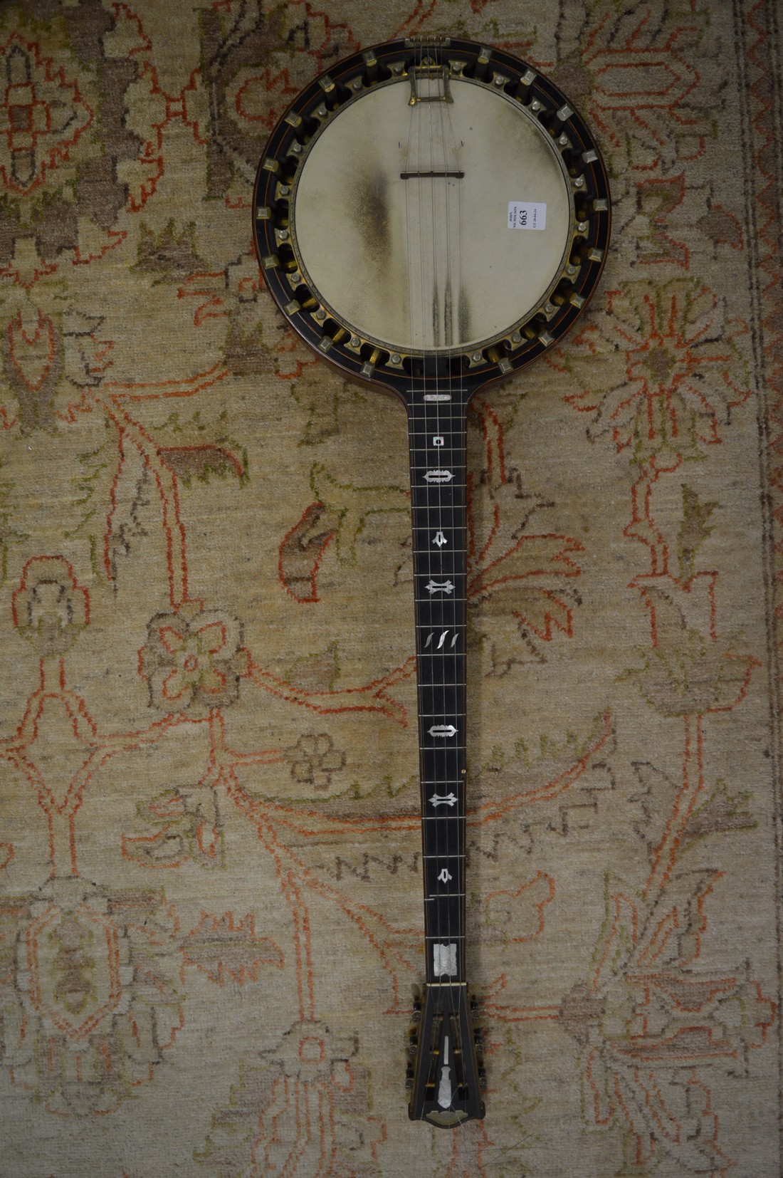 A very good Banjolele by A O Windsor, Birmingham in original leather case. - Image 2 of 9