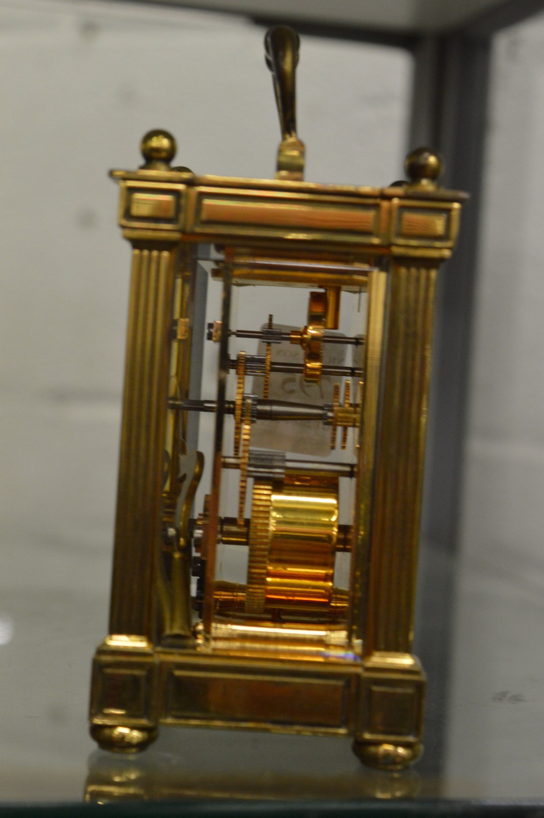 An Asprey brass carriage clock. - Image 2 of 3