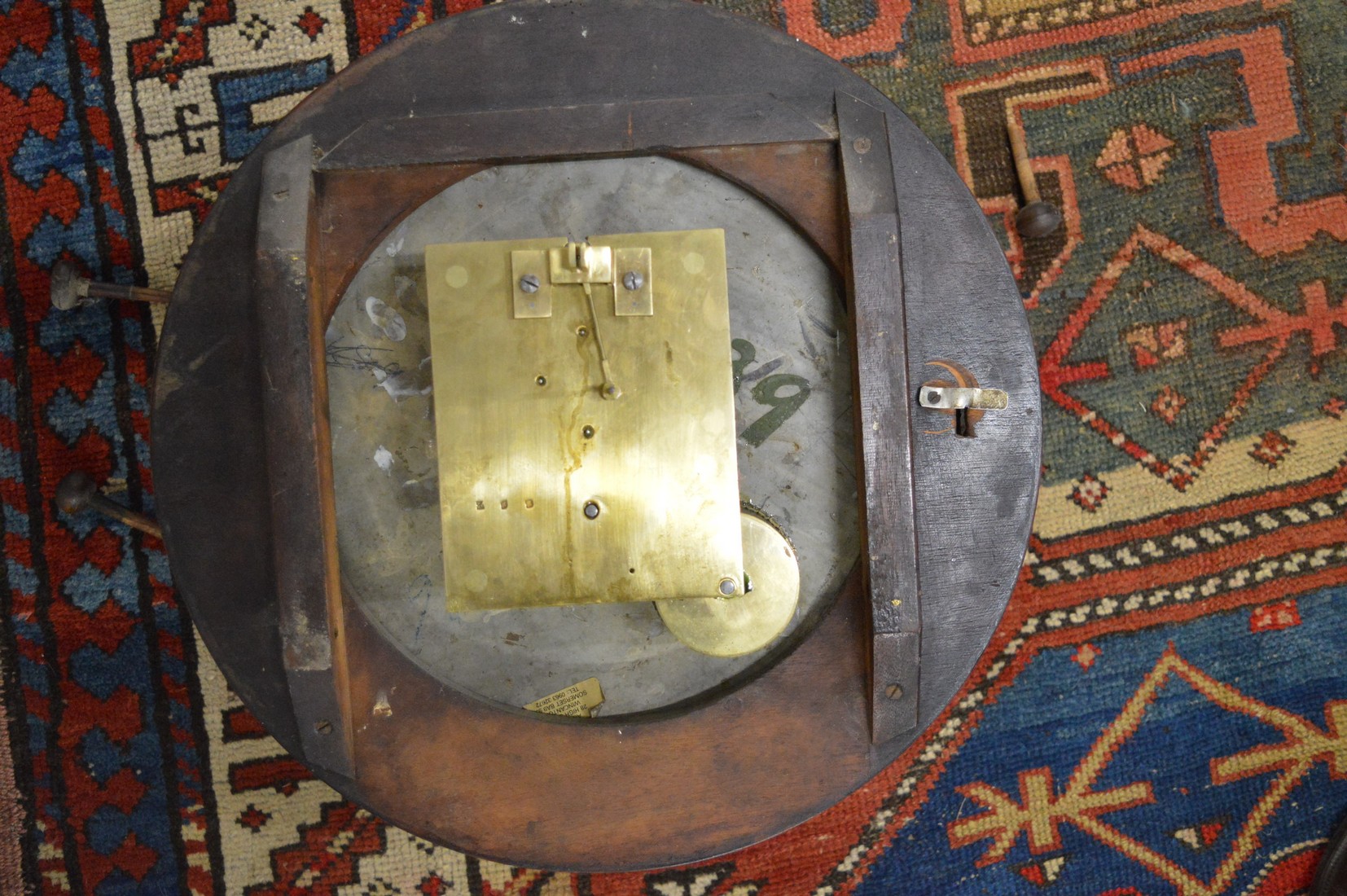 W A Sainsbury of Windsor, a Victorian circular mahogany cased wall clock. - Image 2 of 4