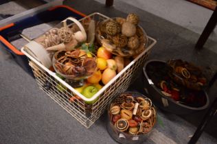 Potpourri, photograph albums, baskets etc.