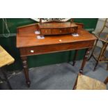 A Victorian mahogany side table with a drawer to one end.