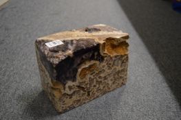 A large piece of amethyst quartz.