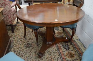 A Victorian mahogany circular breakfast table.