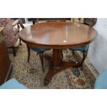 A Victorian mahogany circular breakfast table.